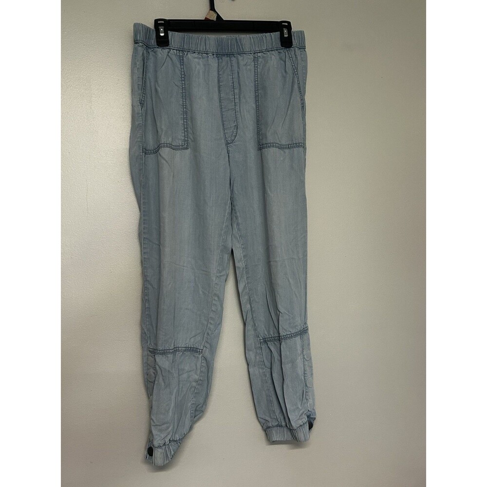 American Eagle Outfitters light blue joggers elastic waistband patch pockets M